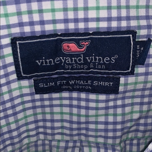 Vineyard Vines Checkered Slim Fit Button Down - Picture 2 of 3